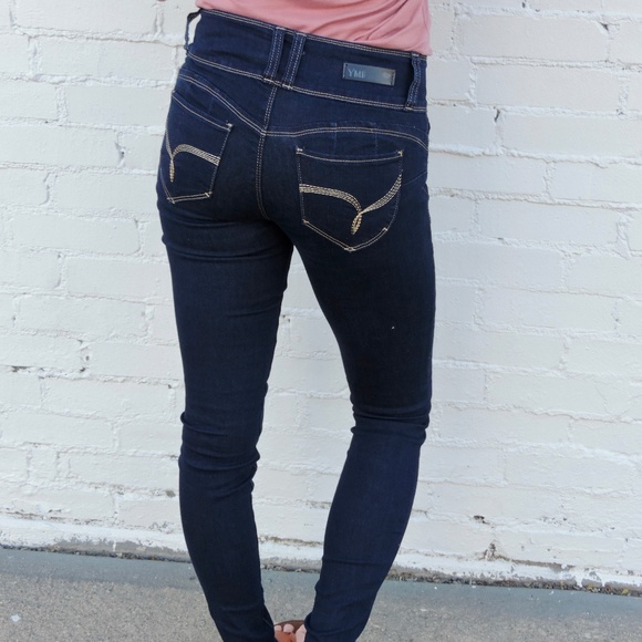 Mid Rise 3 Button Skinny Jean - Picture 3 of 6